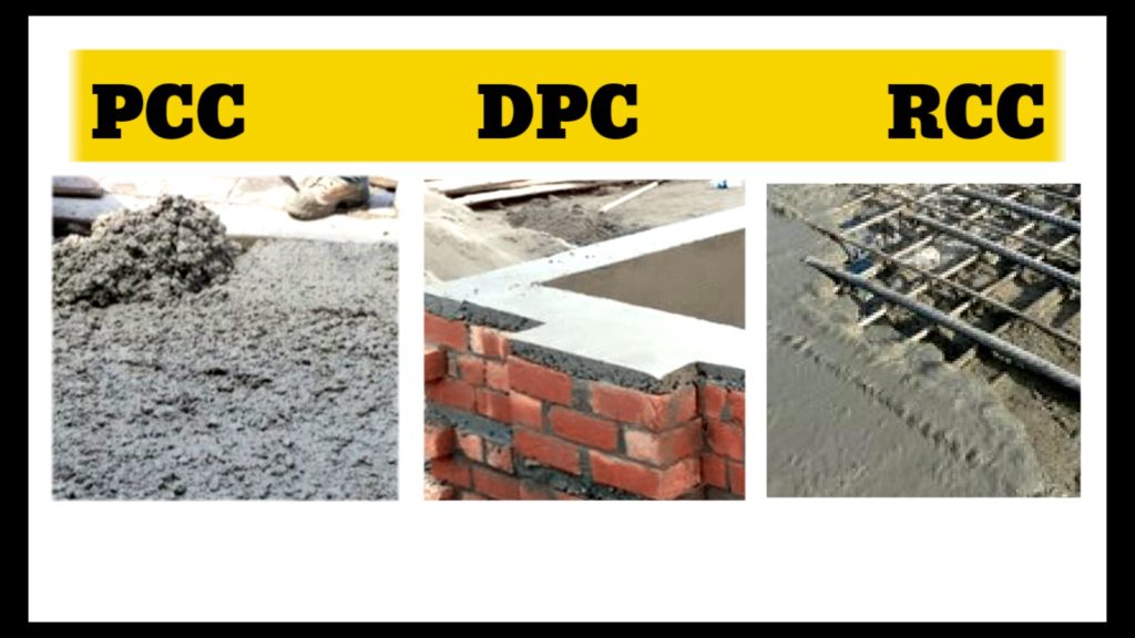 what is PCC DPC and RCC in civil engineering