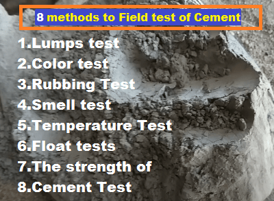 Field test of Cement
